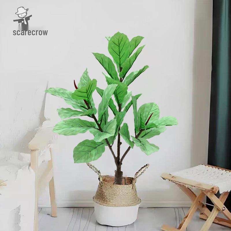 Artificial Green Plant Bonsai: Black Swan Fake Potted Tree for Indoor Decoration