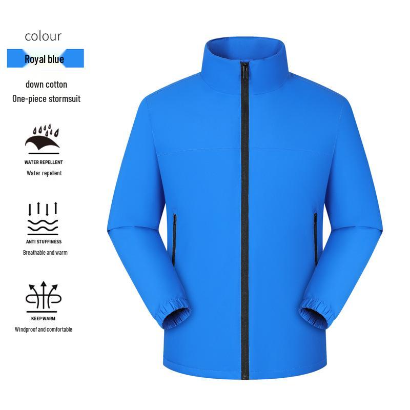 Unisex Stand-Collar Down Cotton Jacket - Warm, Cold-Proof, Versatile Youth Coat for Autumn and Winter