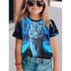 T-shirt da Ragazza Stampa 3D Animali Divertenti 2025 Moda Festival Top a Maniche Corte T-shirt Casual Abbigliamento da Ragazza