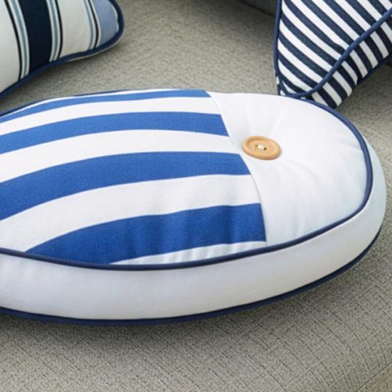 Nautical Fish Canvas Pillow Striped Fish Shape Throw Pillow Stuffed Plushie Hugging Back Cushion Sofa Bedroom Living Room Decoration