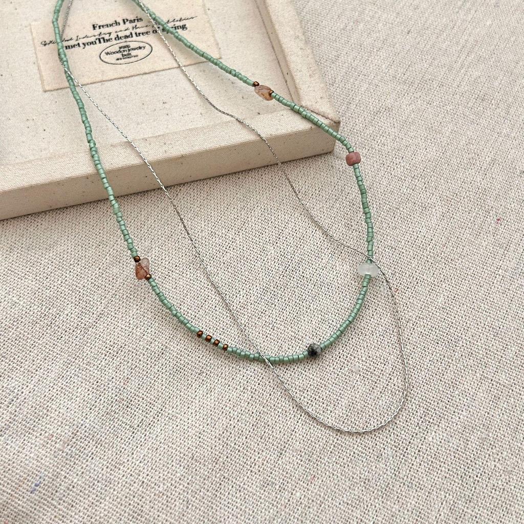 Collier de Perles en Pierre Naturelle pour Femmes - Choker Chaîne Clavicule de Luxe 2025