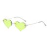 Cycling Fashion Heart Shaped Ocean Glass Sunglasses Ultra Light Popular Diamond Frameless Glasses Street Shooting Eyeglasses