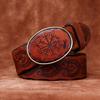 3.8CM Wide Copper Buckle Belt Men's Leather Needle Buckle Pure Cowhine Retro Versatile Korean Version Casual Denim Belt