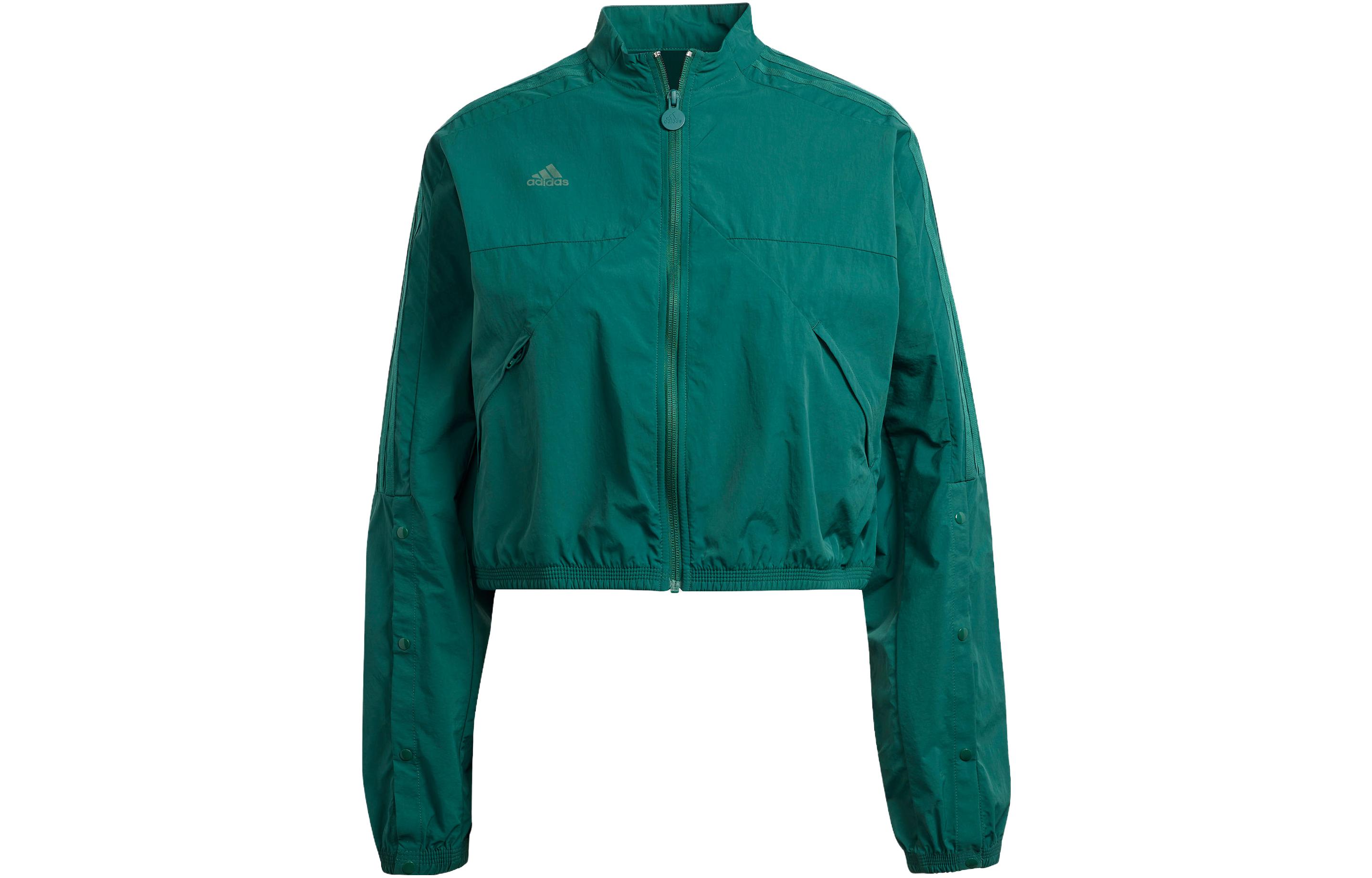 Adidas Jackets Women s Forest Green Stand Collar Moderate Other IM5013 XL