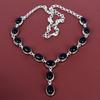 Black Onyx Necklace Beautiful Gemstone Jewelry 925 Sterling Silver Necklace Adjustable Chain Handmade Necklace Decent Jewelry Gifts for Wife