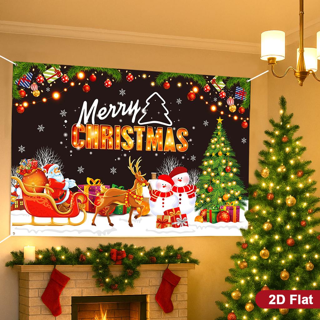 Christmas Tree Backdrop Merry Christmas Decorations for Home 2025 Xmas Ornament Photo Background Navidad Natal New Year 2026