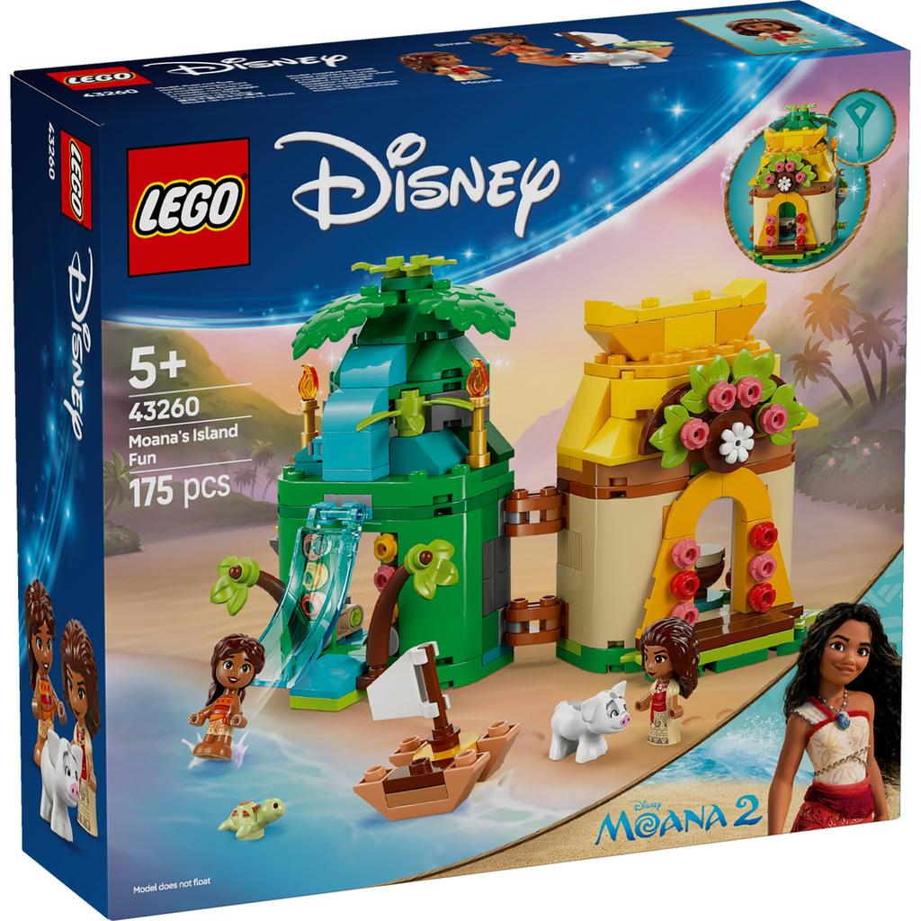 LEGO Disney Princess Moana's Island Adventure Toy Block Educational5678Disney Goods Pretend Play House Moana and the Legendary Sea 43260