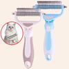 Dog Comb Knife Dog Brush Pet Hair Remover Stainless Steel Combs for Dogs Hair Knot Cleaning Pet Grooming Brush Dogs Knife Comb