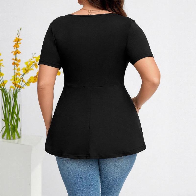 Jarní Letní Dámské Oblečení s Hrudní Sponou Stahování Pasu Výstřih do V pro Ženy Top