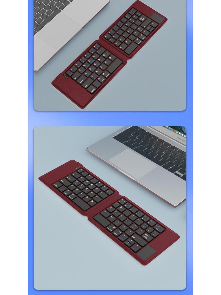 Mini Portable Bluetooth Folding Keyboard: Compatible with Tablet, Phone, Laptop