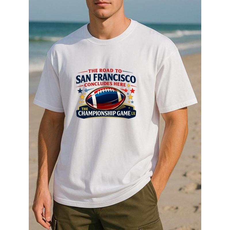 European sizes The Big Game Hardcore Fan Short-Sleeve Shirt for The 60Th Football Match, a Casual Print Shirt,