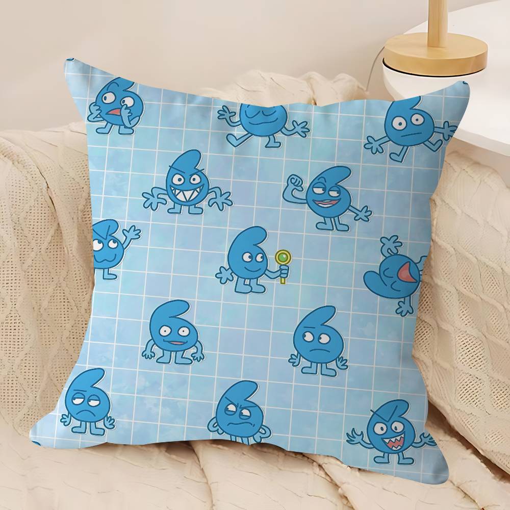 Cartoon B-BFDI Pillow Cover For Bedroom Room And Living Room Sofa Decorative Cushion Cover