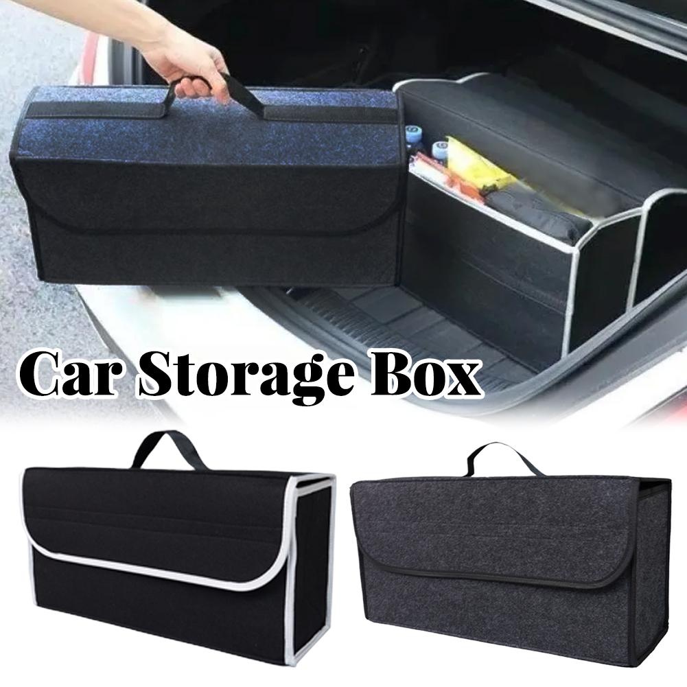 Large Anti Slip Car&Yacht Soft Felt Organizer Box Car Trunk Soft Felt Storage Box Accessories Car Trunk Universal Sorting Bag