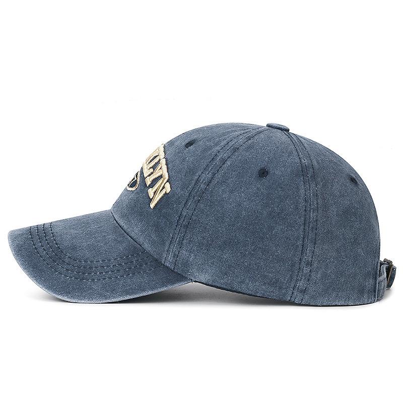 Washed Visor Three-Dimensional Embroidery 1947 Letter Soft Top Baseball Cap Casual Cap Women