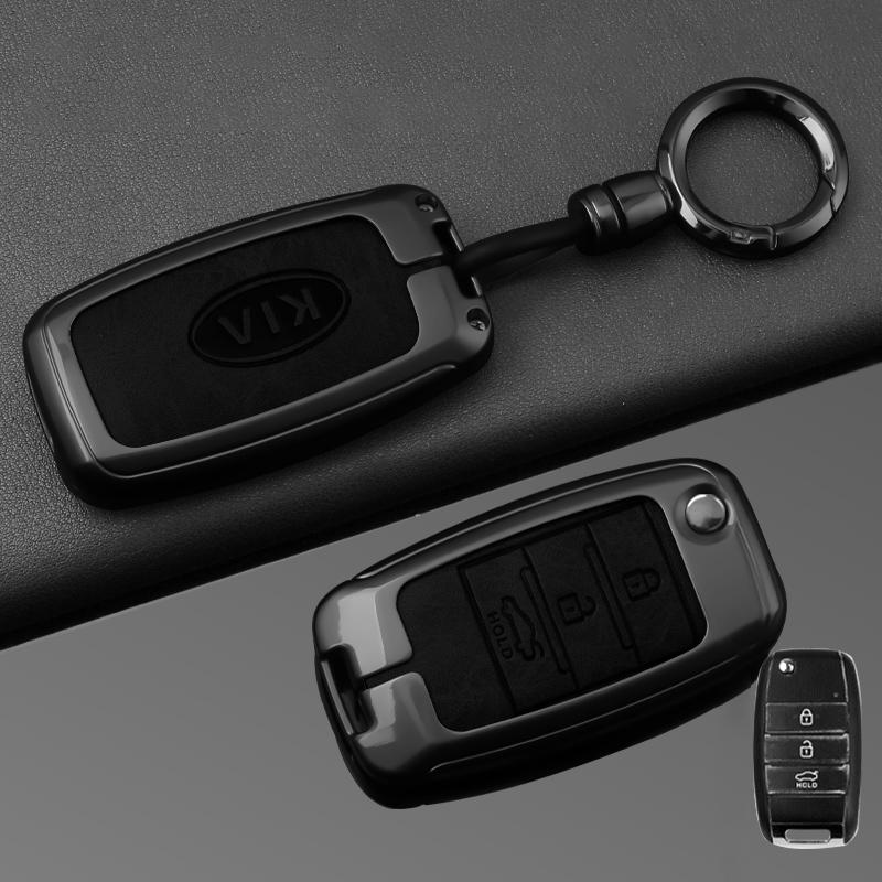 2026 Hot Car Sticker Alloy Car Flip Key Case Cover Shell Fob For KIA RIO 3 K2 K3 K4 K5 Sportege Picanto Optima Soul Ceed Sorento