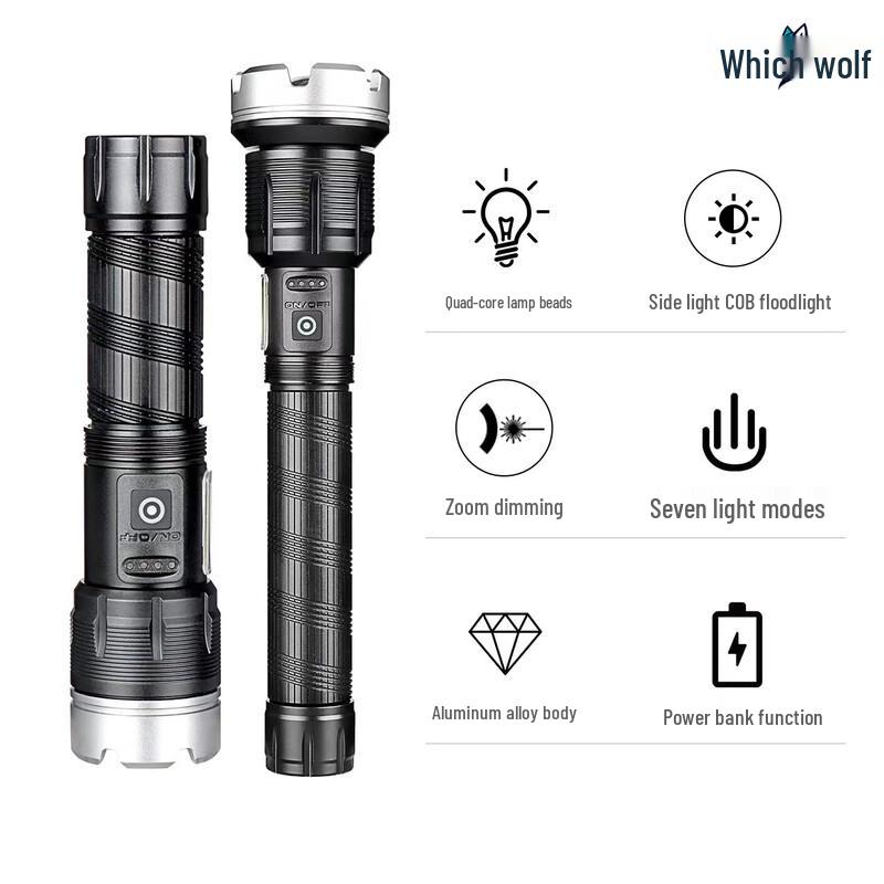 Lilang Telescopic LED Long-Range Flashlight
