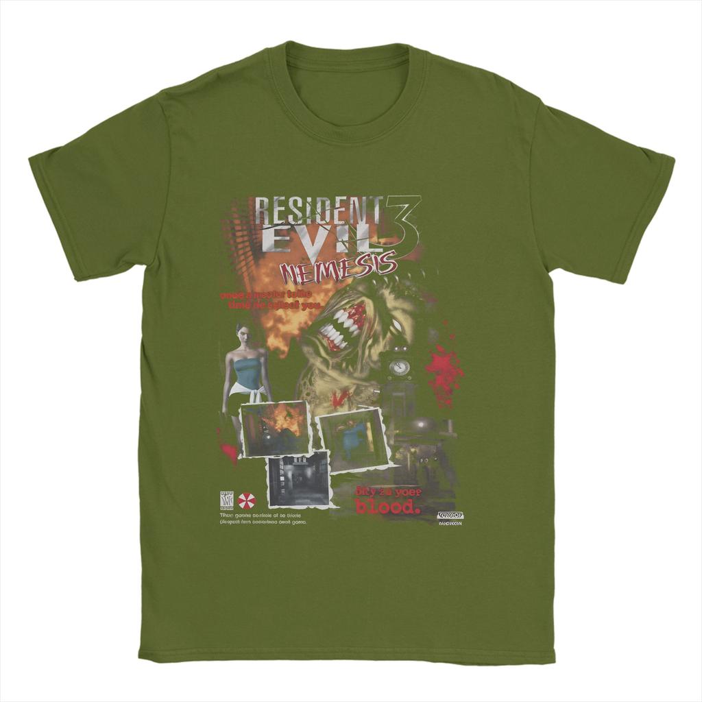Resident Evil Vintage Game 3D Print T Shirt Summer Fashion TShirts Unisex 100 Cotton O Neck Oversize Clothing ShortSleeved