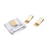 Men'S Brass Metal Retro Business Wallet Gift Money Clip Credit Card Holder