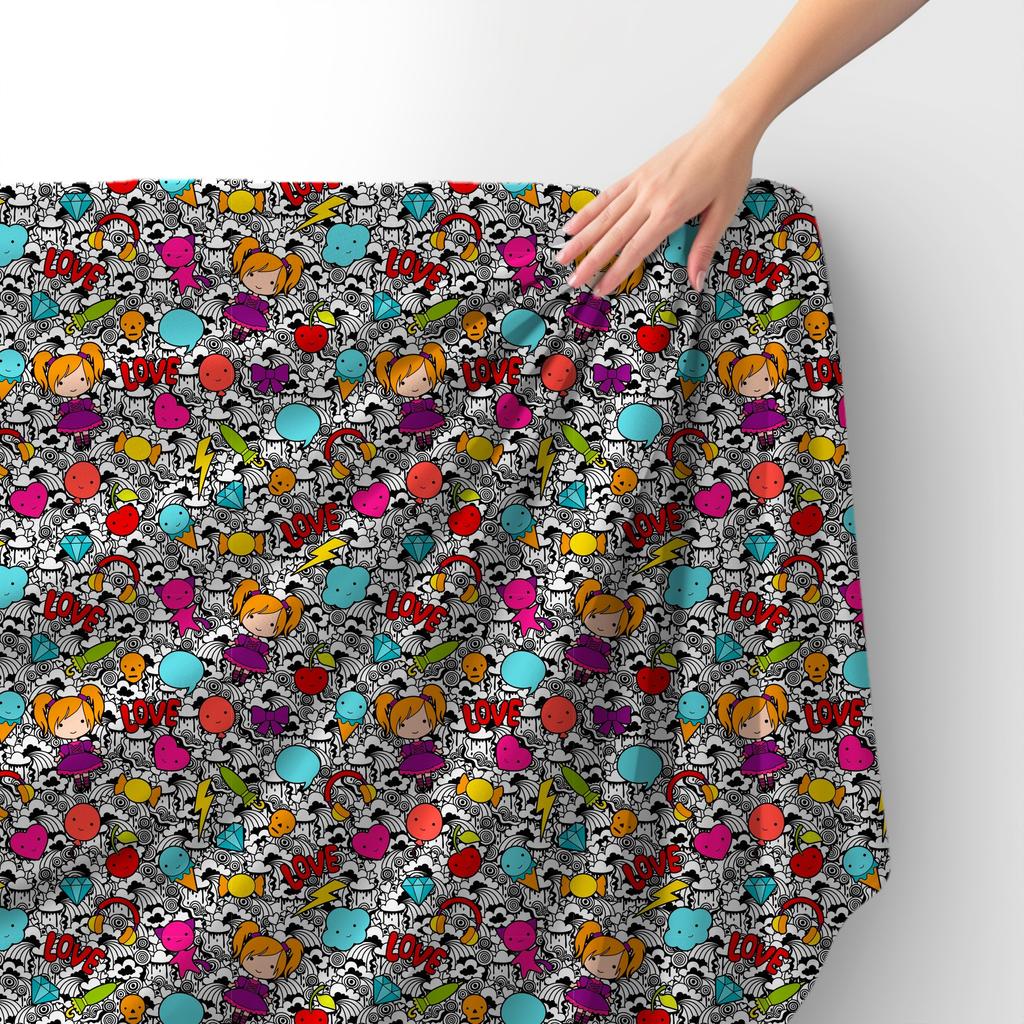 Royal Samt Stoff Polyester Zum Nähen - Motiv Mädchen
