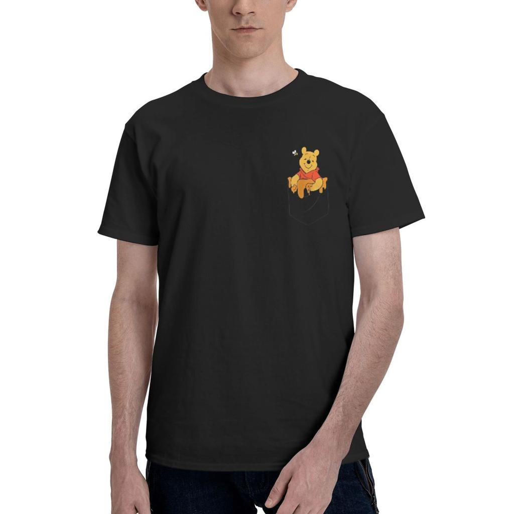 Winnie The Pooh Hunny In My Pocket T-Shirt Summer T Shirts 100 Cotton Harajuku Tee Shirt For Men's Short Sleeve Casual Clothing