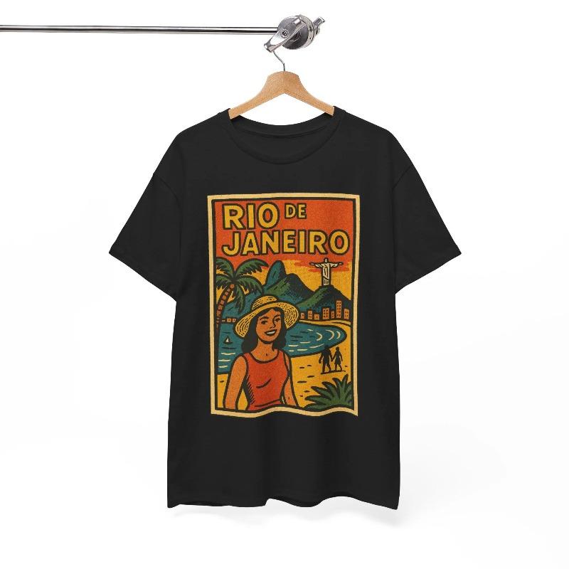 Retro Comics Brazil Carnival T-shirt Men's T-shirt Summer Pure Cotton Unisex Casual Fashion T-shirt