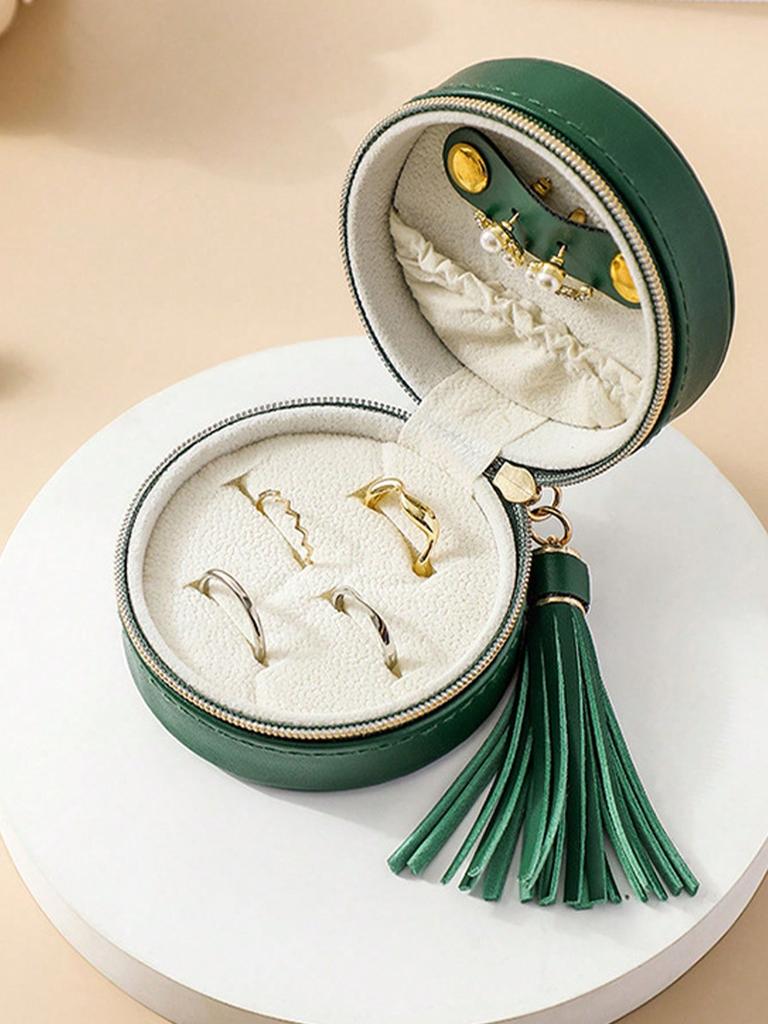 Mini Jewelry Organizer Display Travel Jewelry Case Boxes Earrings Necklace Ring Portable Jewelry Box Leather Storage