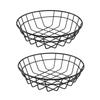 2Pcs Iron French Fries Storage Basket Hollow Design for Snacks Fruit Dessert Bread Chips Serving Home Hotel Party Decorative