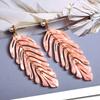 Big Geometric Tassel Resin Korean Fashion Statement Acrylic Hawaii Leaf Pearl Drop Earings Trend Jewelry for Women 2021