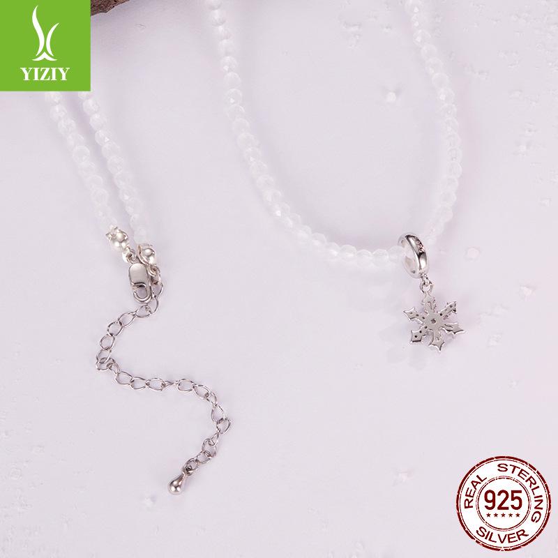 Yinziyun Original Design S925 Sterling Silver Ice Flower Winter Necklace for Women