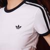 adidas Originals 3 Stripes Casual Round Neck Slim Fit Short Sleeve T-Shirt Women Tops KD3683