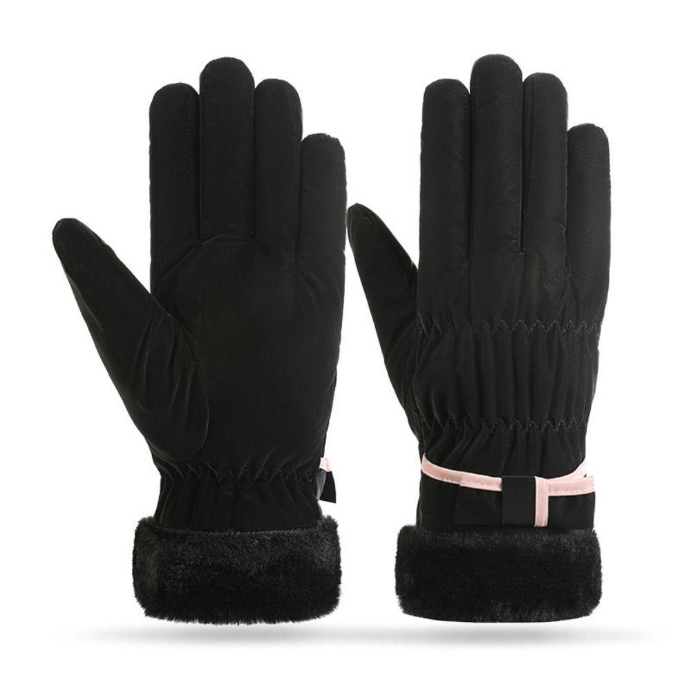 Snowboard Gloves Keep Warm Full Finger Mittens Soft Skiing Gloves  Driving