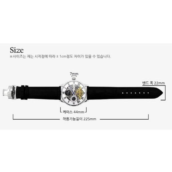 [Ticento]Men’s automatic leather watch TS60021WTBK, Korean Luxury Watches