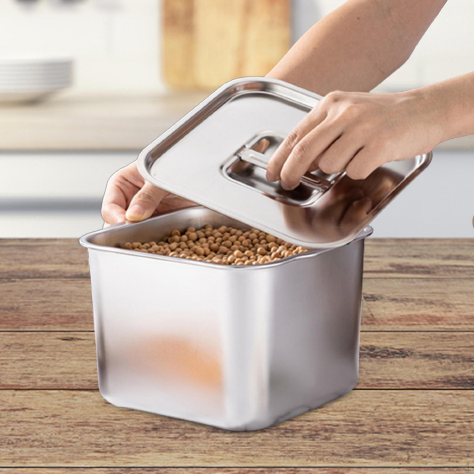 

Коммерческая глубокая гастроемкость для продуктов, контейнер-органайзер для кухни, многофункциональный, с двойными ручками 12cmx12cm