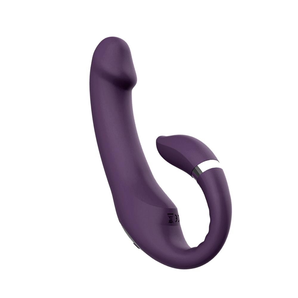 Strapon Dildo Wibrator Dla Kobiet Podwójna Penetracja Wibrator Strapon Bez Ramiączek Dla Lesbijek Obrót Wibrator Seks Zabawki Dla Par