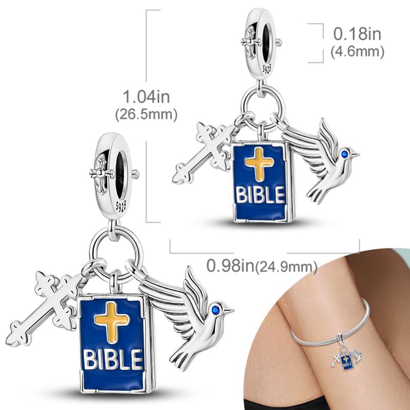 New 925 Silver Charms Bead Safety Chain Bead Fit Original Charms Bracelet Pendant Fine DIY Birthday Jewelry For Women