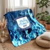 Preston North End Football Print Flannel Blanket, Soft Warm Lightweight Throw Blanket for Sofa Bed Camping