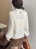 2026 Spring/Summer French Court Style Lace Half-High Collar Layering Top