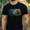 T-Shirt Herren Leopard Motiv Baumwolle Größe XS bis 5XL