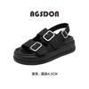 Augustine platform sports sandals women's 2025 new summer wear French white flat-bottomed casual cool slippers