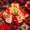 M-2026 Horse Year Window Door Stickers Spring Festival Fu Wall Stickers Chinese Lunar New Year 3D Lucky Horse Mascot Decorative