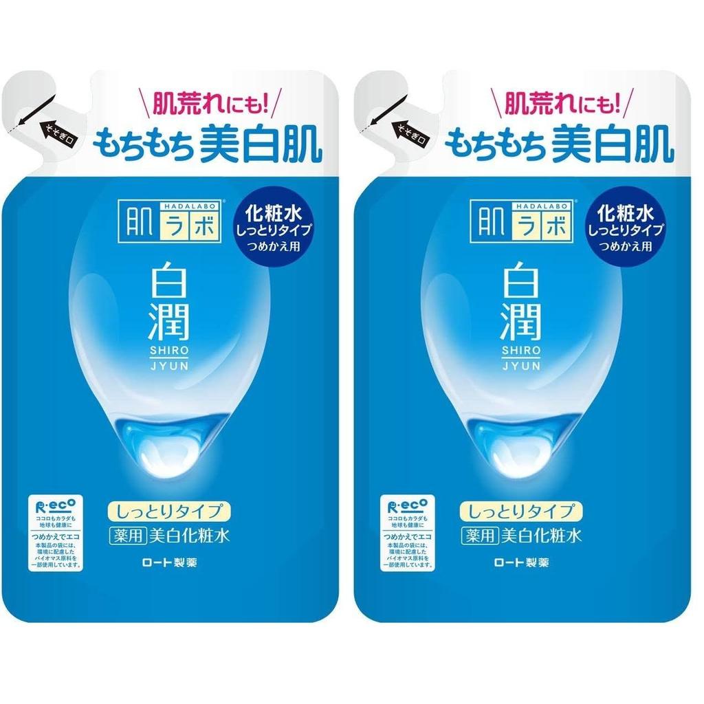 Hada Labo Shirojun Medicinal Whitening Lotion Moist Type Refill Ingredients 3 Types Included 170 Milliliters (x 2)