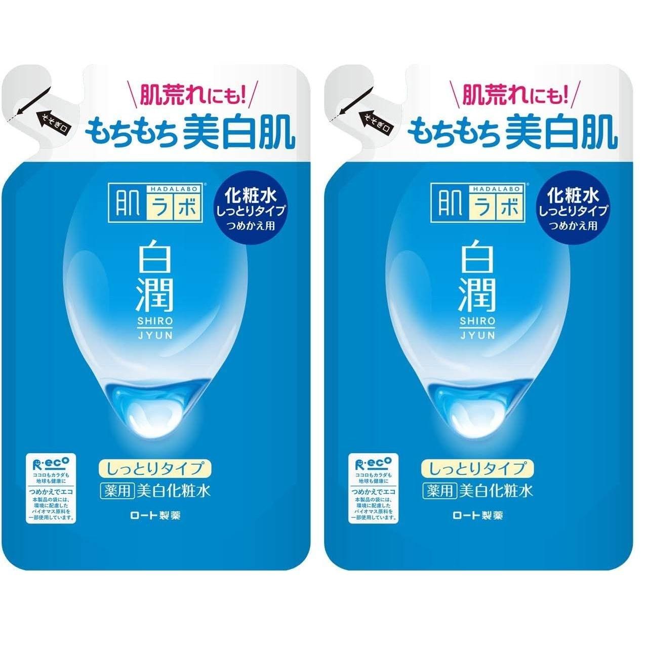 Hada Labo Shirojun Medicinal Whitening Lotion Moist Type Refill Ingredients 3 Types Included 170 Milliliters (x 2)