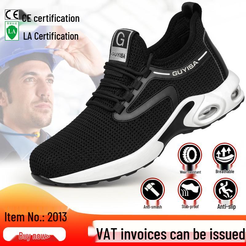 Men's Steel Toe Safety Shoes - Anti-Smash, Anti-Puncture, Lightweight Work Footwear