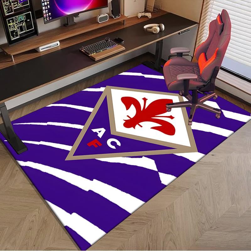 1PC Fiorentina Football Club Rug Game Carpet, Floor Mat for Bedroom Living Room Entryway Rug, Home Decor Idea Gift for Christmas birthday