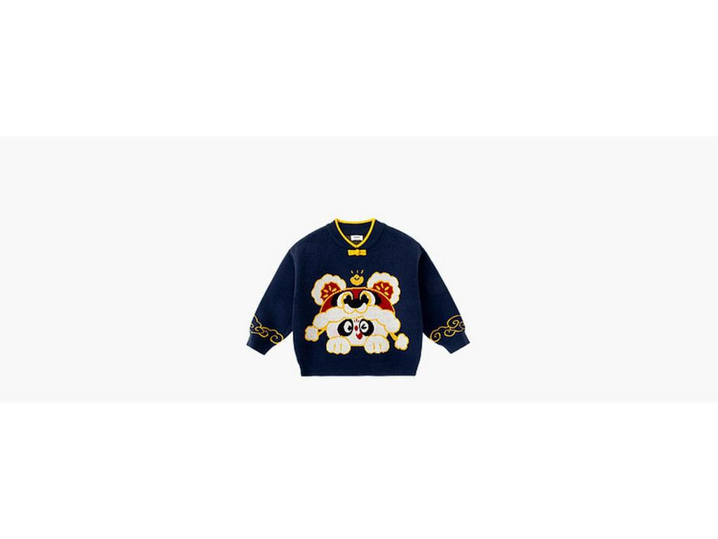Dudujia Children's Red Knit Sweater - Winter Thickened Baby New Year Outfit