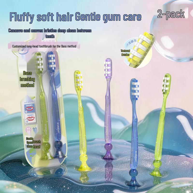 Soft Bristle Wide Head Toothbrush for Gum Protection - Adult Luxury Oral Care