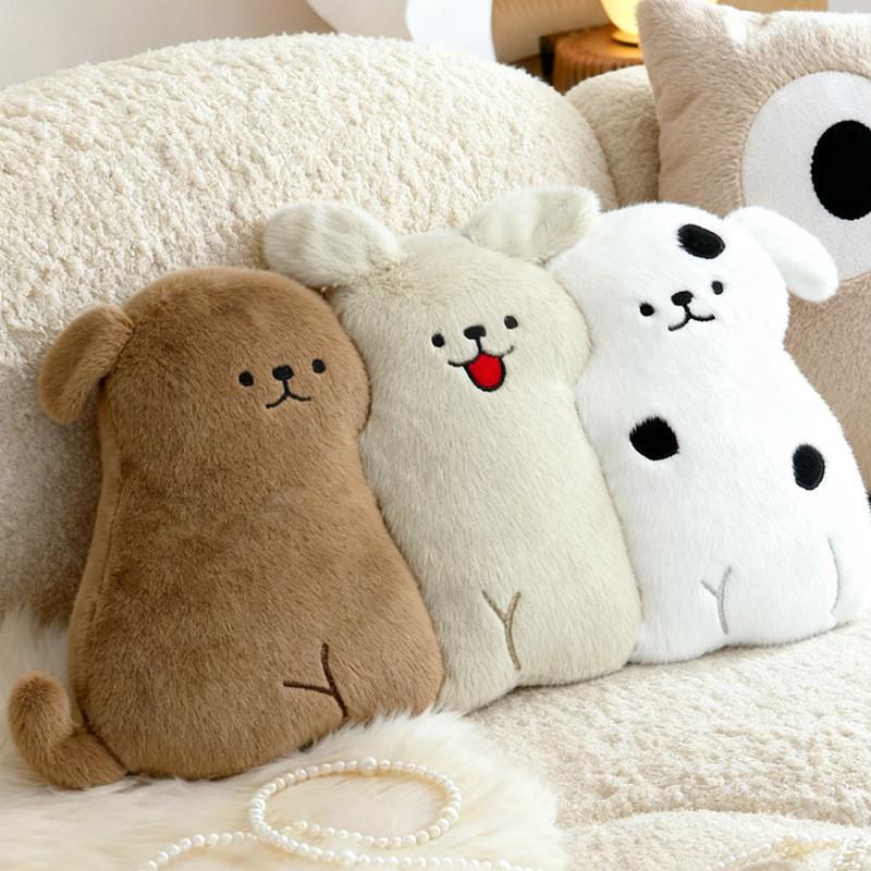 Plush Dog Bedside Pillow With Pp Cotton Filling For Kids And Teens