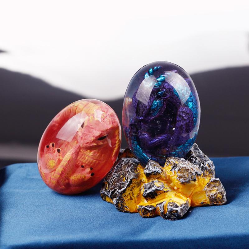 1 kus Krystaly Průhledné Lávové Dračí Vejce Pryskyřice Dinosauří Vejce Umělecké Dílo Socha Ornamentální Dinosauří Kolekce