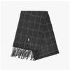 Polo Ralph Lauren Pc0743 047 Pony Windowpane Plaid Check Reversible Fringe Muffler