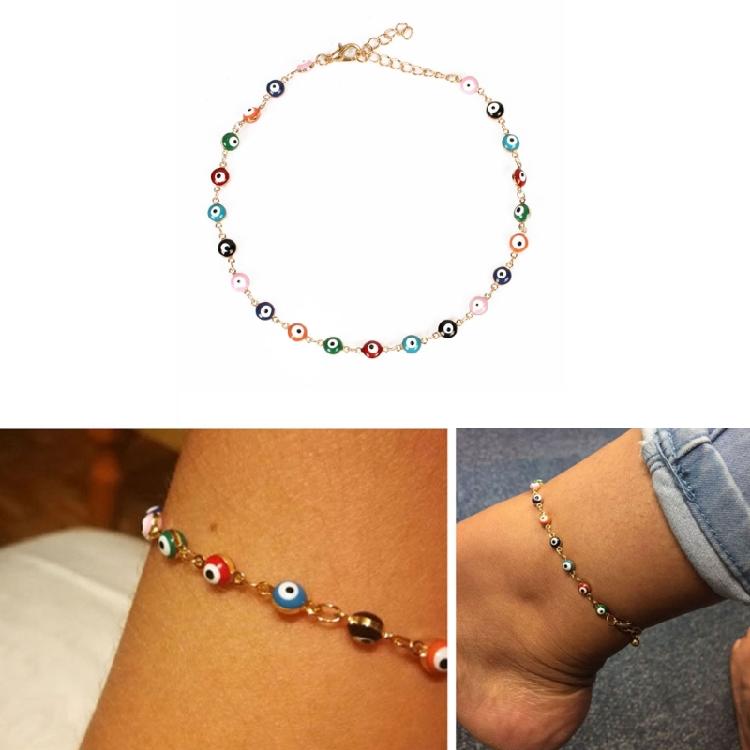 Fashionable Demons Eye Anklet Stylish Ankle Bracelet Adjustable Feet Chain Leg Ankle Bracelet Alloy Texture for Feet